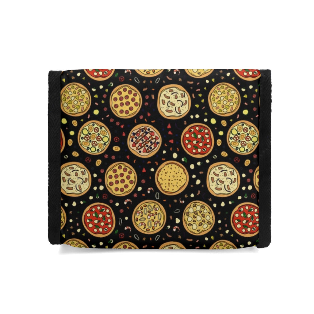 Round Pizzas On Black Flip-top Lunch Bag Flip Top Lunch Bag Printed Offshore
