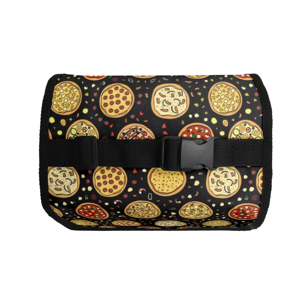 Round Pizzas On Black Flip-top Lunch Bag Flip Top Lunch Bag Printed Offshore