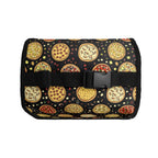 Round Pizzas On Black Flip-top Lunch Bag Flip Top Lunch Bag Printed Offshore
