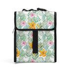 Tropical Flowers And Leaves Flip-top Lunch Bag Default Title Flip Top Lunch Bag Plants Printed Offshore