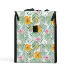 Tropical Flowers And Leaves Flip-top Lunch Bag Flip Top Lunch Bag Plants Printed Offshore