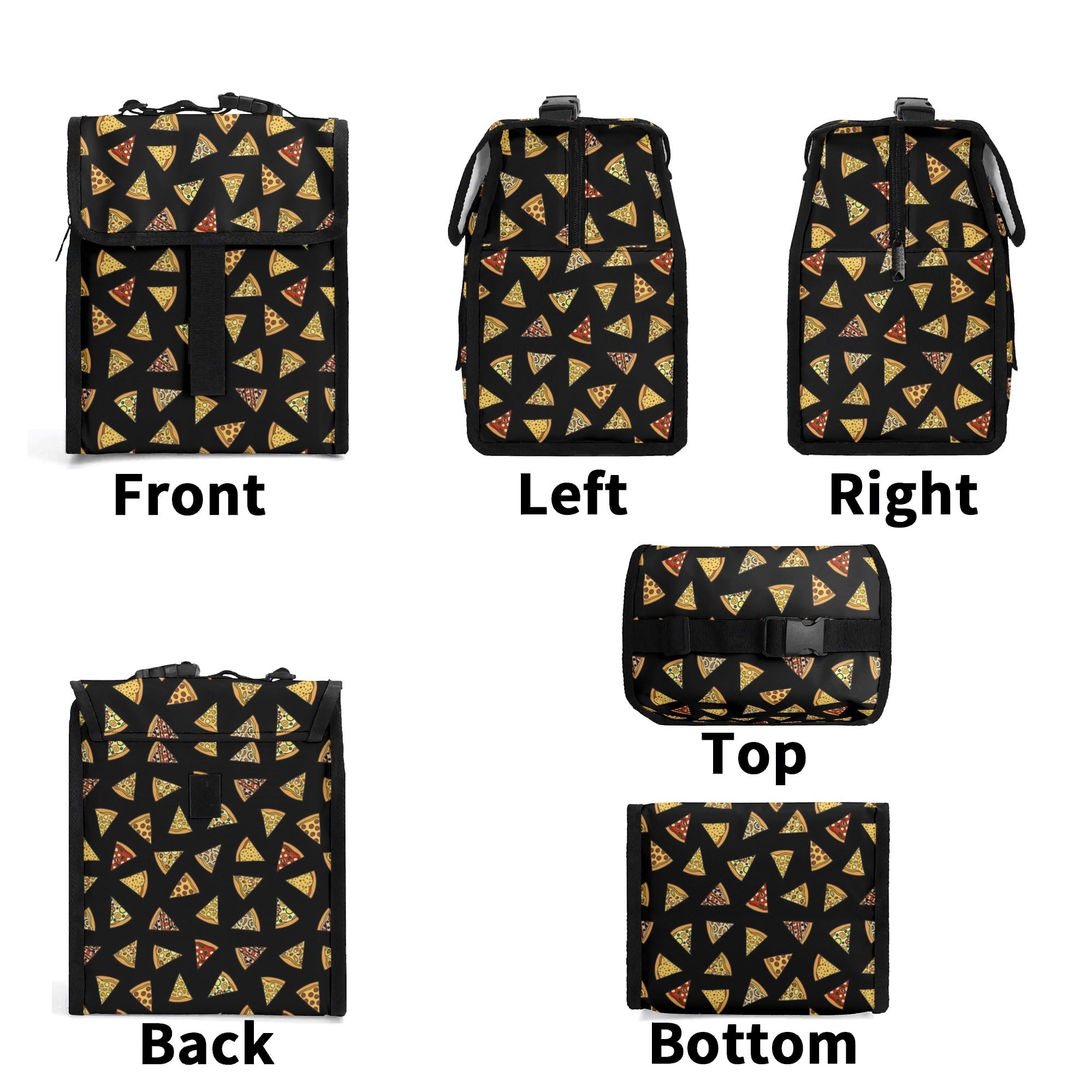 Pizza Slices Flip-top Lunch Bag Flip Top Lunch Bag Food Printed Offshore