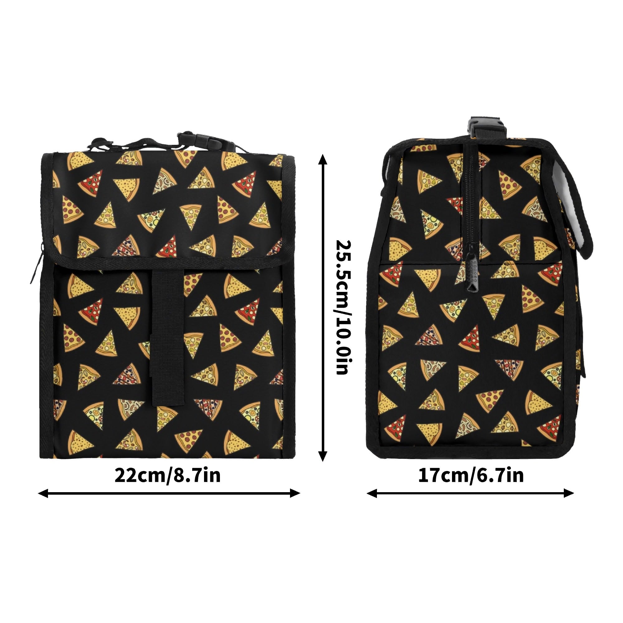 Pizza Slices Flip-top Lunch Bag Flip Top Lunch Bag Food Printed Offshore