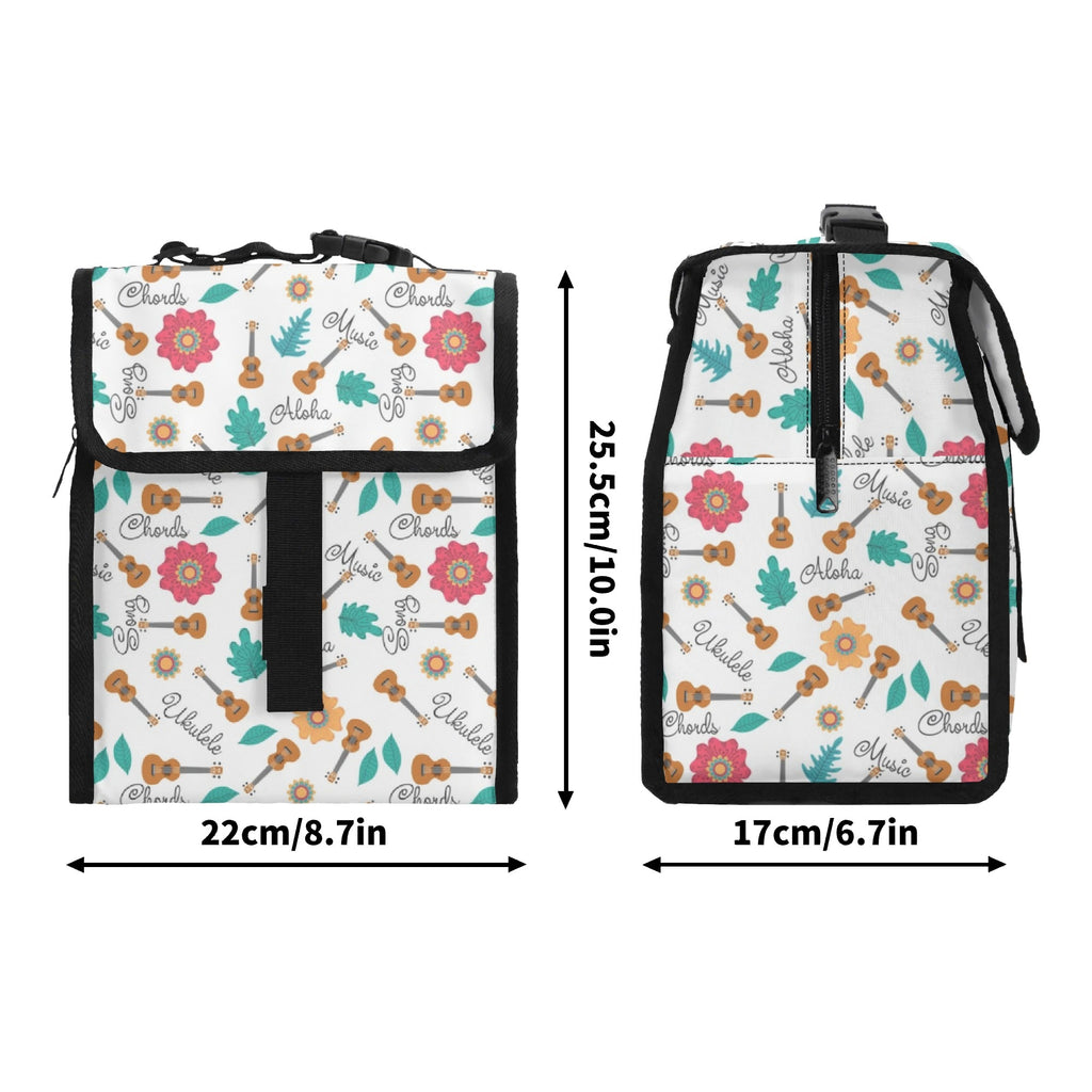 Ukulele Flip-top Lunch Bag Flip Top Lunch Bag Music Printed Offshore