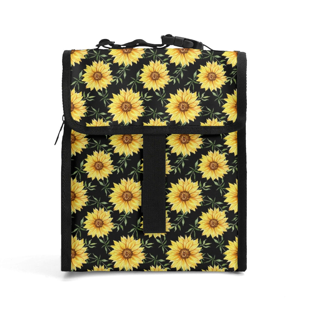 Painted Sunflowers Flip-top Lunch Bag Default Title Flip Top Lunch Bag Plants Printed Offshore