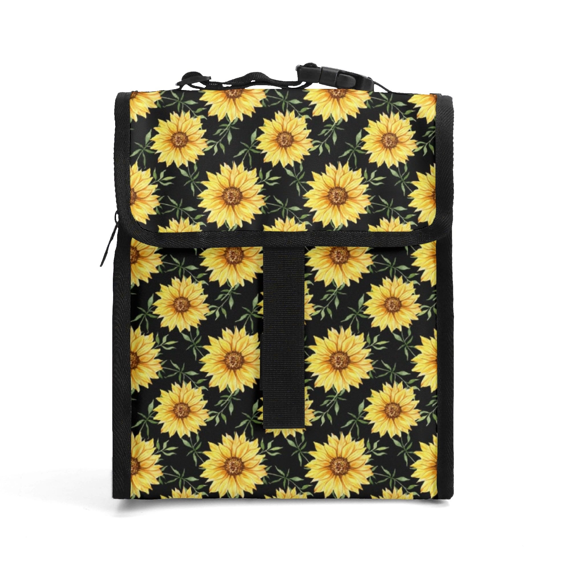 Painted Sunflowers Flip-top Lunch Bag Default Title Flip Top Lunch Bag Plants Printed Offshore