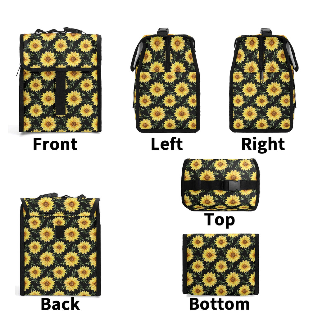 Painted Sunflowers Flip-top Lunch Bag Flip Top Lunch Bag Plants Printed Offshore