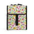Pink And Yellow Floral Flip-top Lunch Bag Default Title Flip Top Lunch Bag Plants Printed Offshore