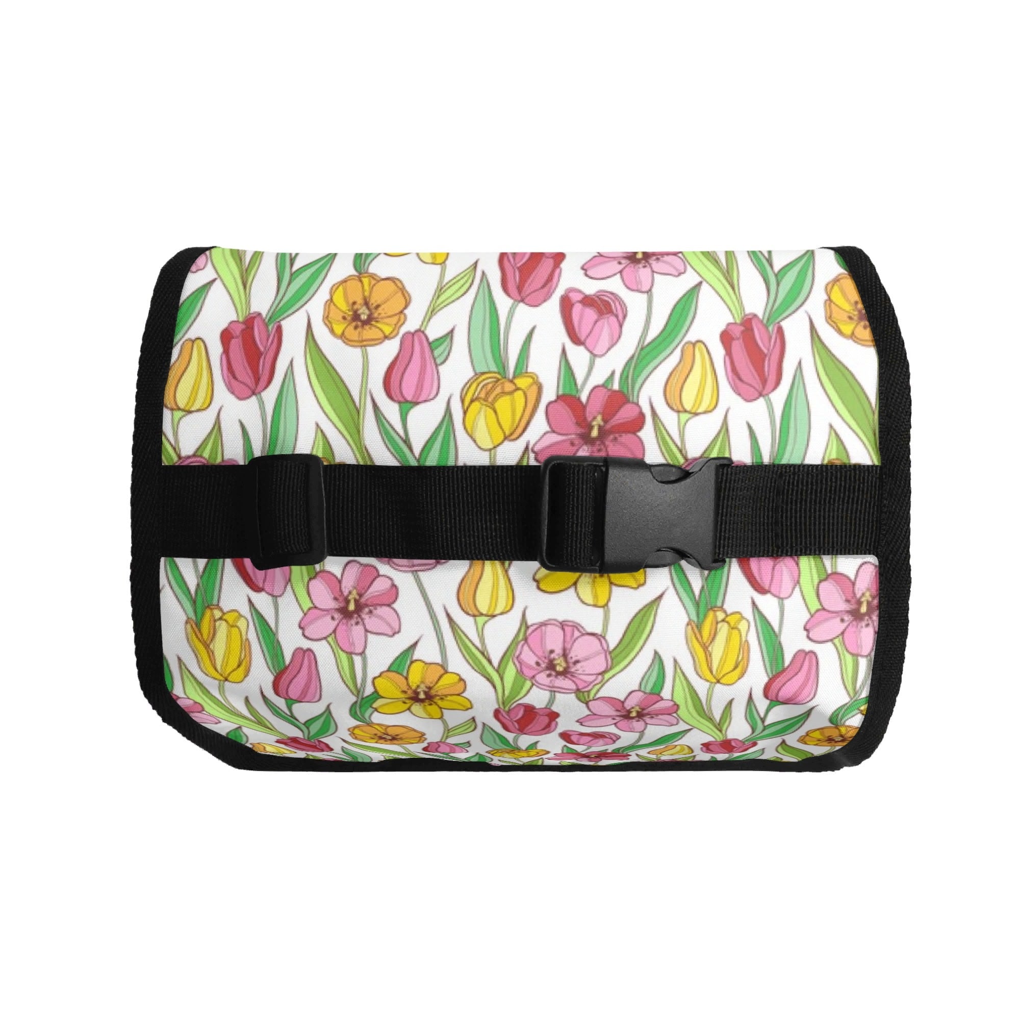 Pink And Yellow Floral Flip-top Lunch Bag Flip Top Lunch Bag Plants Printed Offshore