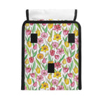 Pink And Yellow Floral Flip-top Lunch Bag Flip Top Lunch Bag Plants Printed Offshore
