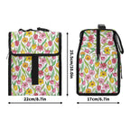 Pink And Yellow Floral Flip-top Lunch Bag Flip Top Lunch Bag Plants Printed Offshore
