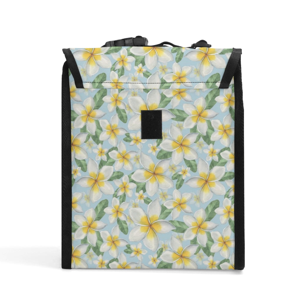 Delicate Frangipani Flip-top Lunch Bag Flip Top Lunch Bag Plants Printed Offshore