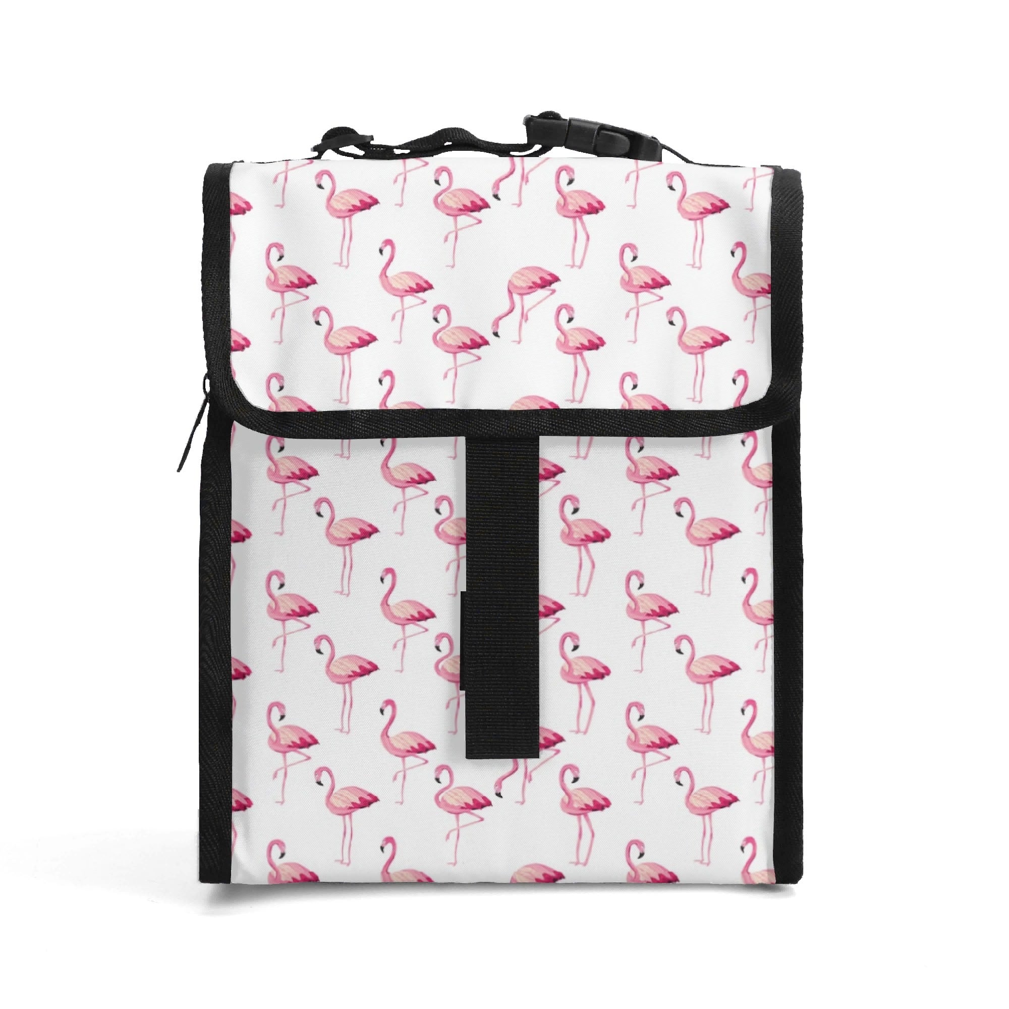 Flamingos Flip-top Lunch Bag Default Title Flip Top Lunch Bag animal Printed Offshore