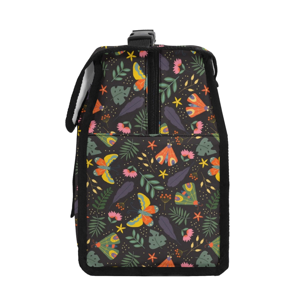Dark Butterfly Flip-top Lunch Bag Flip Top Lunch Bag animal Printed Offshore