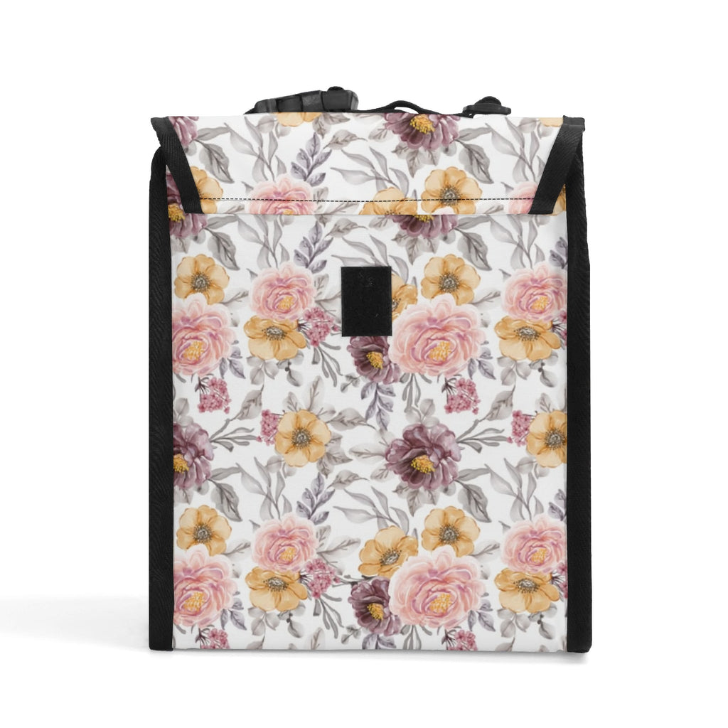 Painted Flowers Flip-top Lunch Bag Flip Top Lunch Bag Plants Printed Offshore