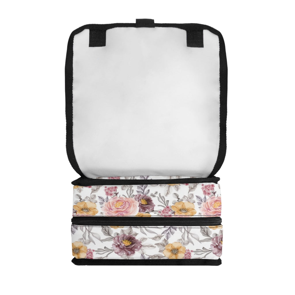 Painted Flowers Flip-top Lunch Bag Flip Top Lunch Bag Plants Printed Offshore