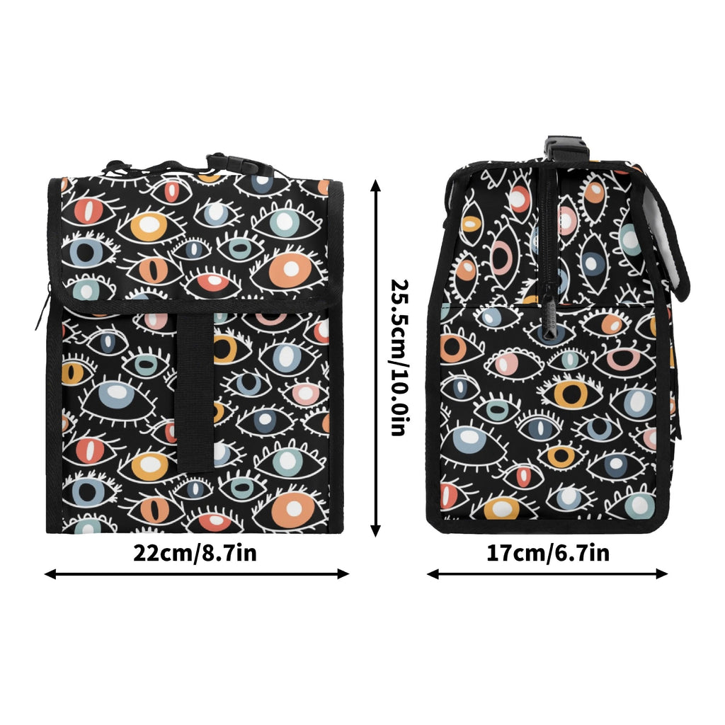 Eyes On Black Flip-top Lunch Bag Flip Top Lunch Bag Printed Offshore
