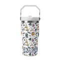 Personalised Monkey Astronaut In Space 20oz Stainless Steel Tumbler Screw On Lid With Straw Default Title Personalised 20oz Tumbler with Top Handle kids Printed Offshore Space
