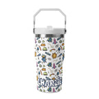 Personalised Monkey Astronaut In Space 20oz Stainless Steel Tumbler Screw On Lid With Straw Default Title Personalised 20oz Tumbler with Top Handle kids Printed Offshore Space