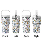 Personalised Monkey Astronaut In Space 20oz Stainless Steel Tumbler Screw On Lid With Straw Personalised 20oz Tumbler with Top Handle kids Printed Offshore Space