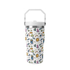 Personalised Monkey Astronaut In Space 20oz Stainless Steel Tumbler Screw On Lid With Straw Personalised 20oz Tumbler with Top Handle kids Printed Offshore Space