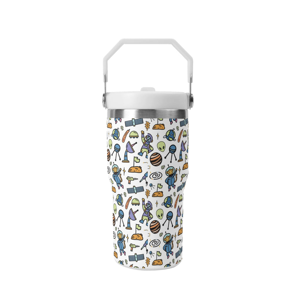 Personalised All About Space 20oz Stainless Steel Tumbler Screw On Lid With Straw Personalised 20oz Tumbler with Top Handle kids Printed Offshore Space