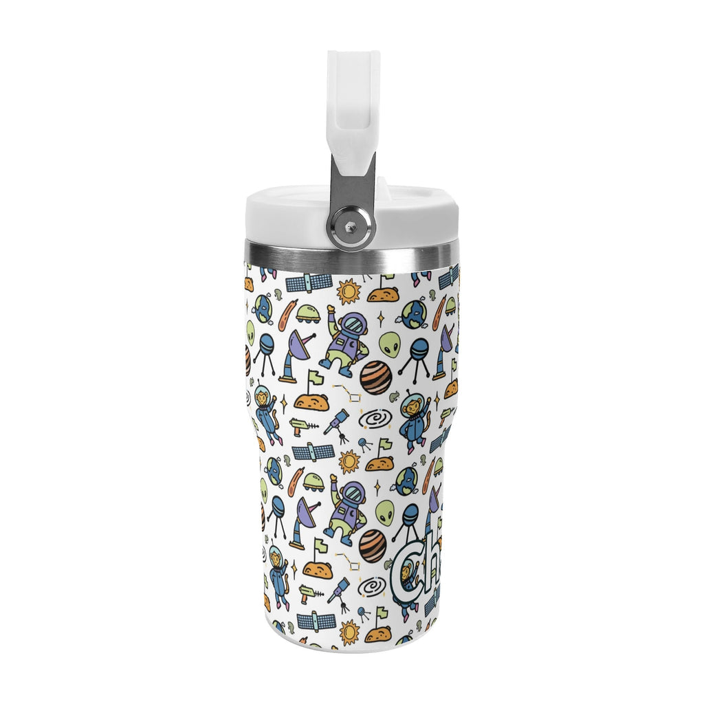 Personalised All About Space 20oz Stainless Steel Tumbler Screw On Lid With Straw Personalised 20oz Tumbler with Top Handle kids Printed Offshore Space