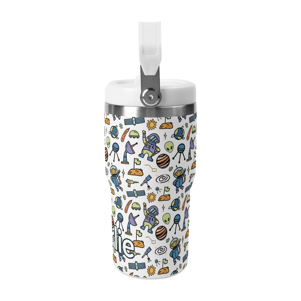 Personalised All About Space 20oz Stainless Steel Tumbler Screw On Lid With Straw Personalised 20oz Tumbler with Top Handle kids Printed Offshore Space