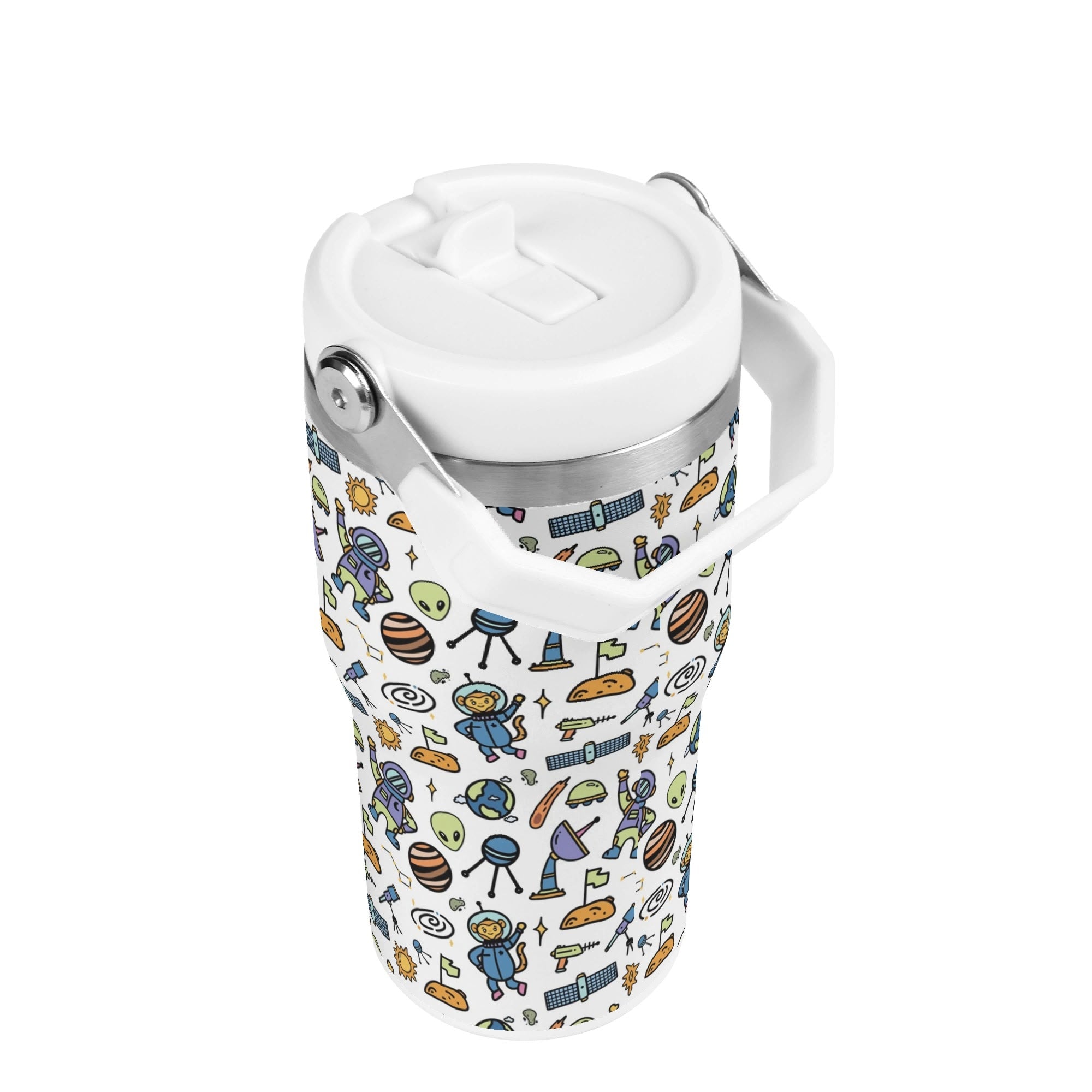 Personalised All About Space 20oz Stainless Steel Tumbler Screw On Lid With Straw Personalised 20oz Tumbler with Top Handle kids Printed Offshore Space