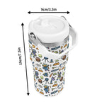 Personalised All About Space 20oz Stainless Steel Tumbler Screw On Lid With Straw Personalised 20oz Tumbler with Top Handle kids Printed Offshore Space