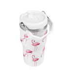 Personalised Flamingo 20oz Stainless Steel Tumbler Screw On Lid With Straw Personalised 20oz Tumbler with Top Handle animal Printed Offshore