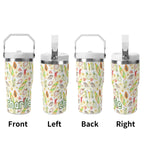 Personalised Tropical Surf 20oz Stainless Steel Tumbler Screw On Lid With Straw Personalised 20oz Tumbler with Top Handle Printed Offshore Surf