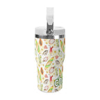 Personalised Tropical Surf 20oz Stainless Steel Tumbler Screw On Lid With Straw Personalised 20oz Tumbler with Top Handle Printed Offshore Surf