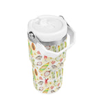 Personalised Tropical Surf 20oz Stainless Steel Tumbler Screw On Lid With Straw Personalised 20oz Tumbler with Top Handle Printed Offshore Surf