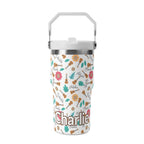 Personalised Ukulele 20oz Stainless Steel Tumbler Screw On Lid With Straw Default Title Personalised 20oz Tumbler with Top Handle Music Printed Offshore