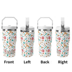 Personalised Ukulele 20oz Stainless Steel Tumbler Screw On Lid With Straw Personalised 20oz Tumbler with Top Handle Music Printed Offshore