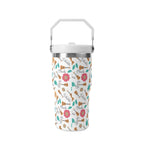 Personalised Ukulele 20oz Stainless Steel Tumbler Screw On Lid With Straw Personalised 20oz Tumbler with Top Handle Music Printed Offshore