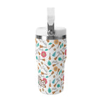Personalised Ukulele 20oz Stainless Steel Tumbler Screw On Lid With Straw Personalised 20oz Tumbler with Top Handle Music Printed Offshore
