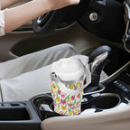 Personalised Pink And Yellow Floral 20oz Stainless Steel Tumbler Screw On Lid With Straw Personalised 20oz Tumbler with Top Handle Plants Printed Offshore