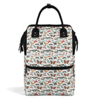 Pretty Moths And Butterflies Multi Pocket Backpack Default Title Multi Pocket Backpack animal Printed Offshore