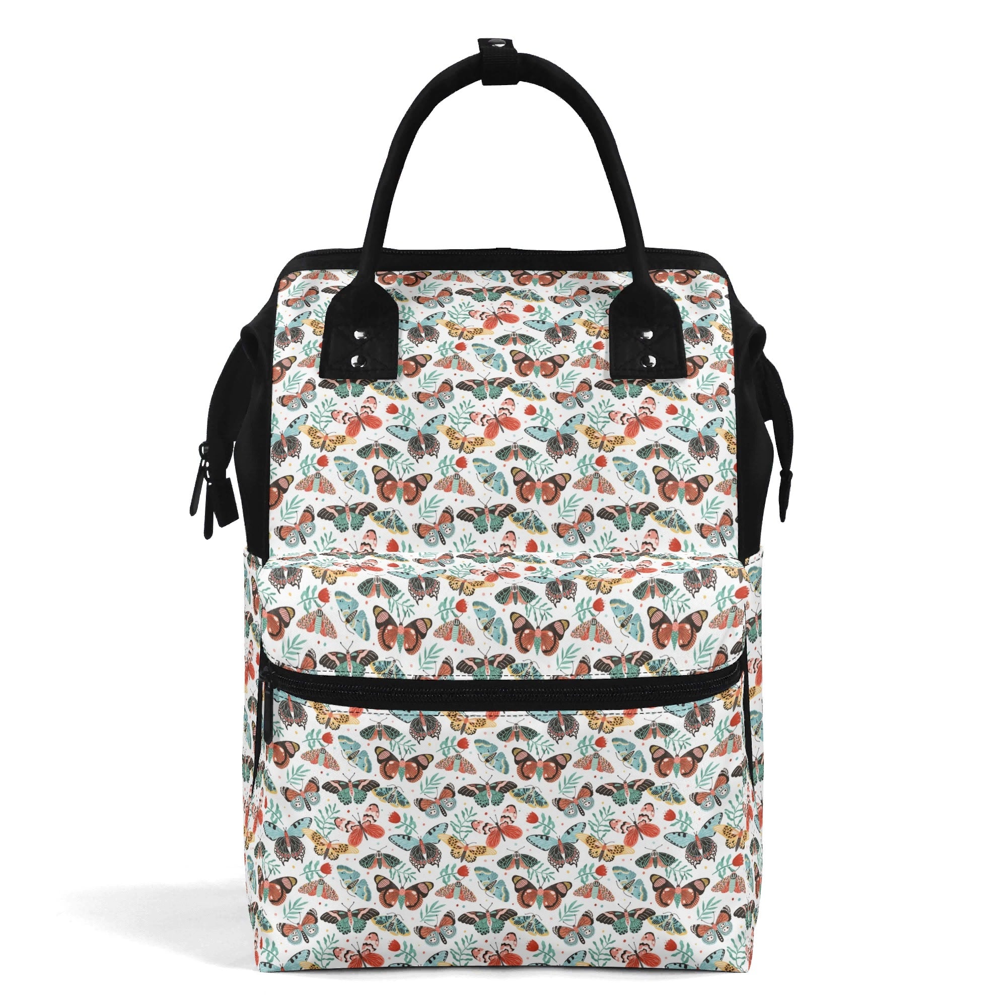 Pretty Moths And Butterflies Multi Pocket Backpack Default Title Multi Pocket Backpack animal Printed Offshore