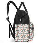 Pretty Moths And Butterflies Multi Pocket Backpack Multi Pocket Backpack animal Printed Offshore