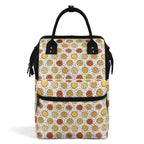 Round Pizzas On White Multi Pocket Backpack Default Title Multi Pocket Backpack Food Printed Offshore