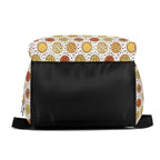 Round Pizzas On White Multi Pocket Backpack Multi Pocket Backpack Food Printed Offshore