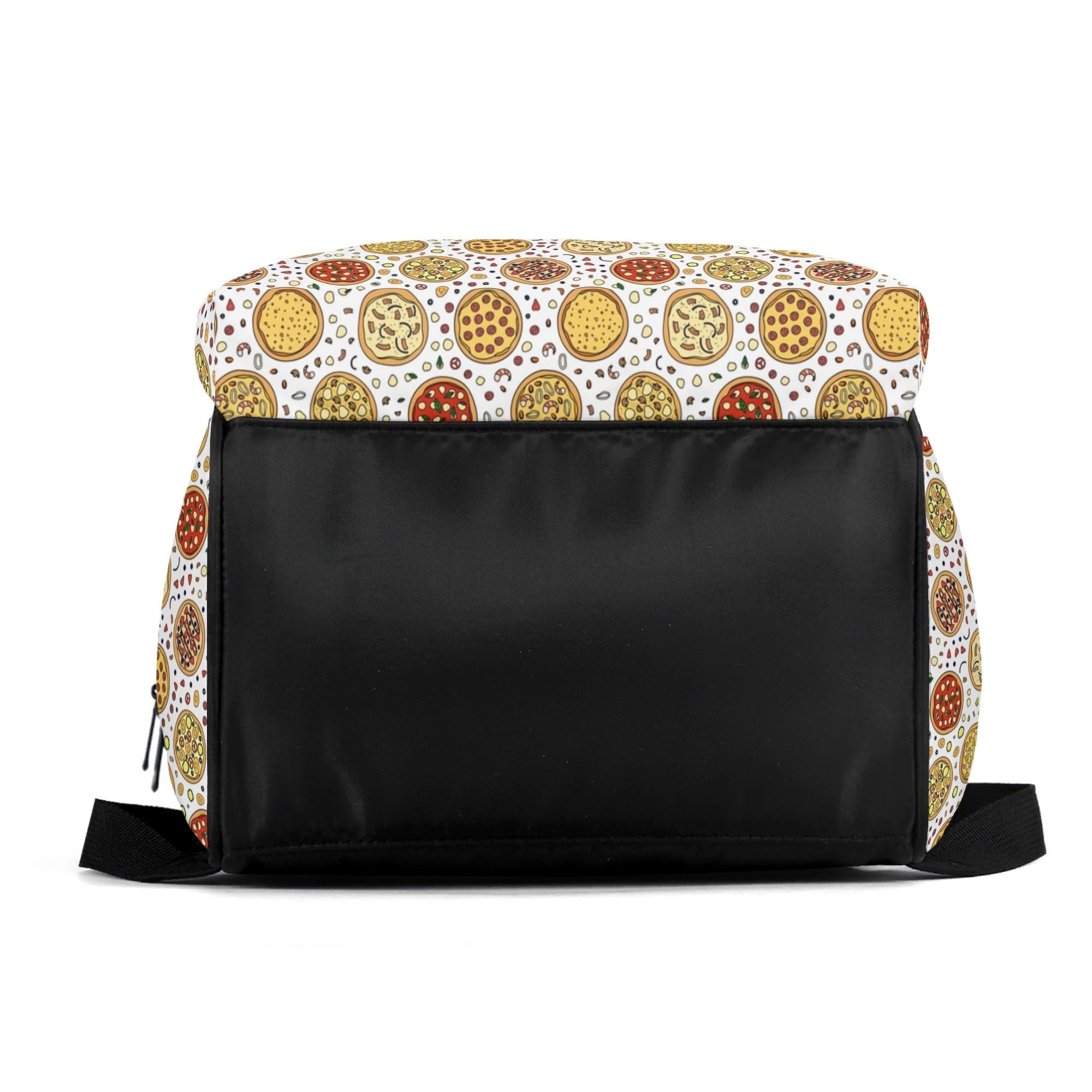 Round Pizzas On White Multi Pocket Backpack Multi Pocket Backpack Food Printed Offshore