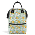 Tropical Flowers And Leaves Multi Pocket Backpack Default Title Multi Pocket Backpack Plants Printed Offshore