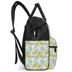 Tropical Flowers And Leaves Multi Pocket Backpack Multi Pocket Backpack Plants Printed Offshore