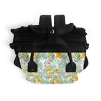 Tropical Flowers And Leaves Multi Pocket Backpack Multi Pocket Backpack Plants Printed Offshore