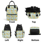 Tropical Flowers And Leaves Multi Pocket Backpack Multi Pocket Backpack Plants Printed Offshore