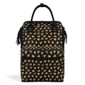 Pizza Slices On Black Multi Pocket Backpack Default Title Multi Pocket Backpack Food Printed Offshore